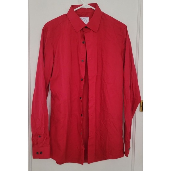Bespoke Other - Bespoke Men Medium Red Long Sleeve Dress Shirt 34/35 NWOT